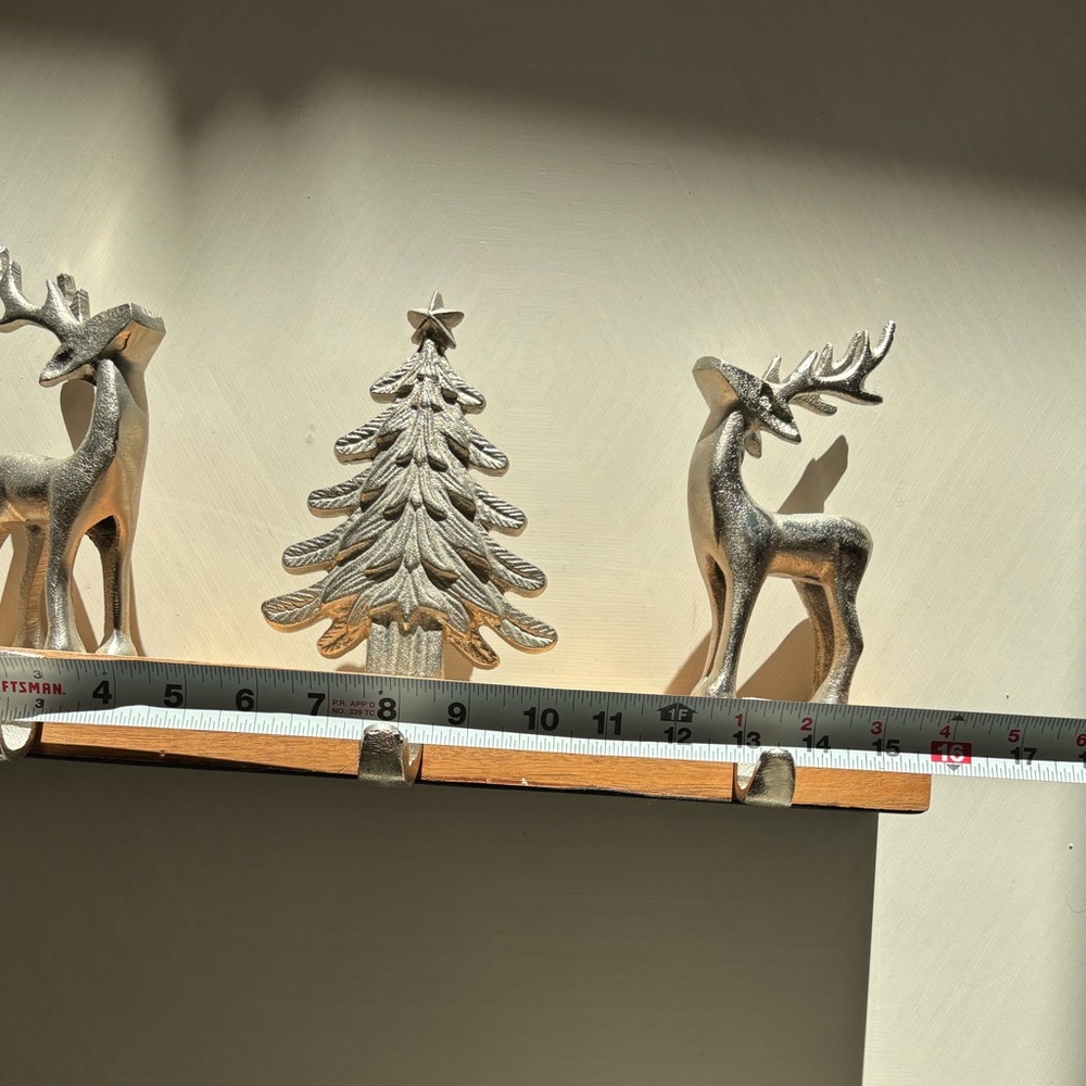 Silver Reindeer & Christmas Tree Stocking Holder Set - Picture 8 of 8